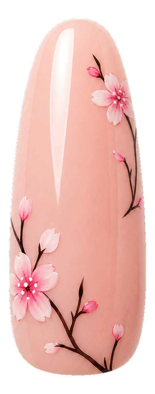 Single blush blossom nail